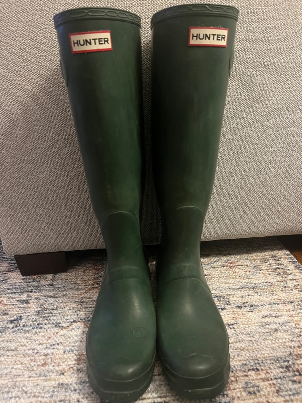 Hunter Dark Green Tall Rubber Boots